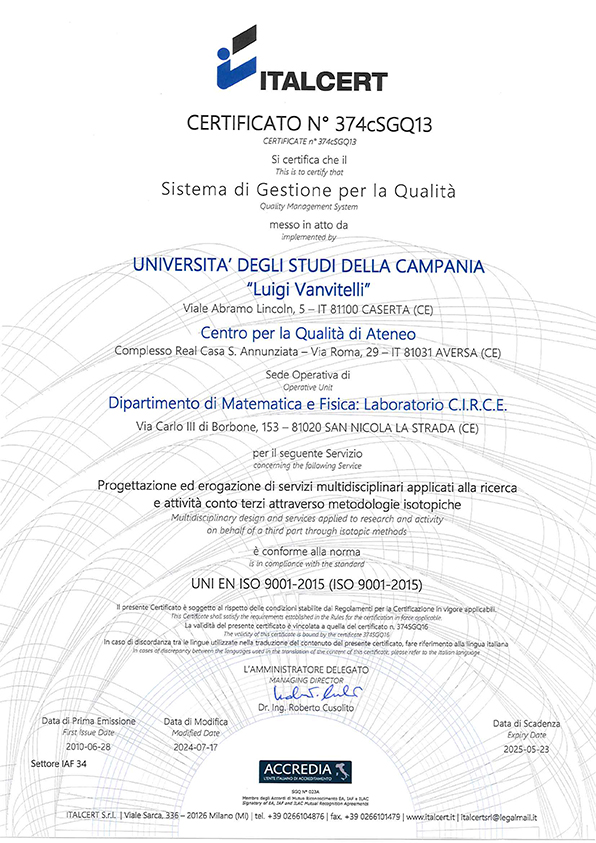 2024 Certificato 374SGQ16 CIRCE